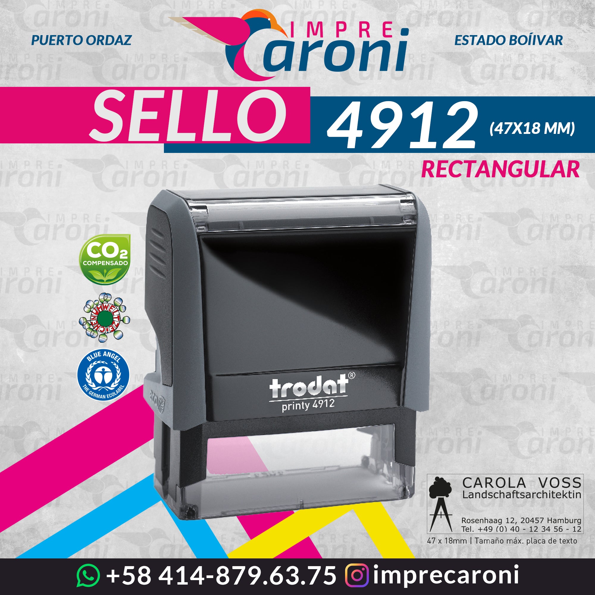 SELLO TRODAT 4912 - 47X18 MM - #30